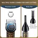 Scttomon Beard Trimmer Kit Professional Hair Clipper Zero Gapped T-Blade Electric Shaver Razor Nose Body Trimmer for Men Cordless Grooming Kit 7 in 1