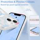 UEEBAI Magnetic for iPhone 15 Plus Case & iPhone 14 Plus Case, Bow Case Compatible with MagSafe, Wireless Slim Clear Phone Cover Anti-Yellowing Shockproof Protective Cover for Women Girl - Baby Blue