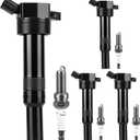 Autoexact Ignition Coil Pack and Iridium Spark Plugs Kit Fit for Hyundai 2012-2016 Elantra 2014-2021 Tucson 2012-2019 Soul Forte Elantra GT/Coupe Forte5 1.8L 2.0L L4, Replaces UF651 97390 4 Sets