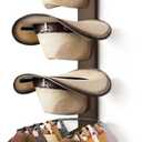 Cowboy Hat Holder Rustic Wood Arrow Design Hat Organizer 4 Pieces Cowboy Hat Rack Western Decor Hat Storage Hanger for Display and Organization Walnut