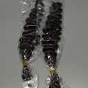 Peenoll Curly Braiding Human Hair Chocolate Brown 100g 16 Inch Deep Water Wave Bulk Braiding Human Hair No Weft Brazilian Virgin Deep Curly Human Hair Extensions