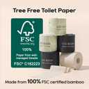 ECO BOOM Unbleached Bamboo Toilet Paper, 48 Mega Rolls, 100% Tree-Free 3-Ply, Plastic-Free Packaging, 360 Sheets | PFAS Free, BPA Free, Septic Safe & FSC Certified