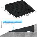 RELIANCER 2 PCS Rubber Curb Ramps,5.5" Rise Height,5T Capacity Threshold Ramps for Loading Dock,Driveway Curb Ramp,Curbside Vehicle Ramp for Cars SUV Trucks Motorcycles Forklift Wheelchairs Lawn Mower