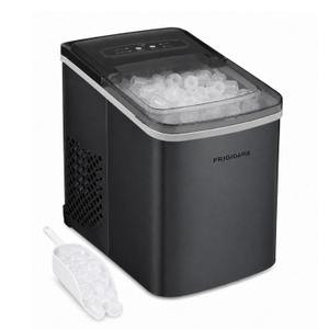 Frigidaire Countertop Portable, 26 lb per Day Bullet Ice Maker Machine (Black Stainless Steel)