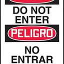 3 x Accuform TMS111CTM PF-Cardstock Bilingual Spanish Safety Tag, Legend "Danger DO NOT Enter", 5.75" Length x 3.25" Width x 0.010" Thickness, Red/Black on White (Pack of 5)