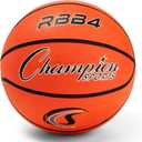 Champion Sports Rubber Basketballs  Durable Indoor & Outdoor Training & Recreational Game Balls, Multiple Sizes & Colors (Orange)