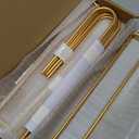 Pants Hangers Space Saving,Closet Hangers 5 Layers 2 Uses Multi Functional Pants Rack,Metal Heavy Duty Wardrobe Organizer Racks for Clothes Trousers Scarves Ties (Gold)