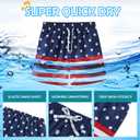 HODOSPORTS Boys Swim Trunks Swimwear Bathing Suits Swim Shorts with Pockets (Blue)