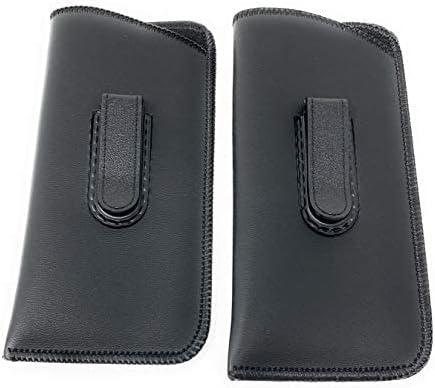 Hilco Soft Eyeglass Case, 2 Pack - Black, Vinyl with Plastic Flex Clip