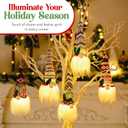 Christmas Gnome Plush Decoration, 13.7 inch Lighted Swedish Tomte, Holiday Indoor Tabletop Ornament (White & Brown)