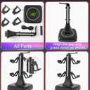 Controller Headset Stand with 10 Color Light Modes - RGB Headphone Holder for PS5, Xbox, Switch - Gaming Room Decor, Desk Organizer for Gamers