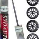 SYOAUTO Gunpowder Rim Touch Up Paint For Tesla Model Y 3 S X Uberturbine/Arachnid/Cybersteam/Turbine Wheel Touch Up Paint Rim Scratch Repair Wheel Curb Rash Paint Pen(Gunpowder)