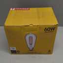 Vintage LED Edison Bulbs 6W, Equivalent 60W Incandescent, Warm White 2700K, ST58 Antique LED Filament Bulbs with 90+ CRI, E26 Medium Base,Dimmable, Clear Glass, Pack of 6