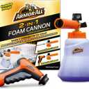 Armor All 2-in-1 Foam Cannon Kit, Car Cleaning Kit Connects to Power Washers and Garden Hoses for Vehicle Cleaning, Includes Foam Cannon, Foam Applicator and Ergonomic Adaptor, 1 count