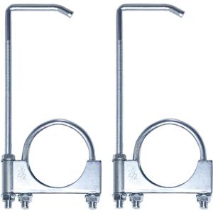 2 Pcs Universal Exhaust Clamp with Hanger, Fits 2-1/2" Exhaust Pipe