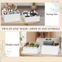 8 Pcs White Acrylic Buffet Risers, Food Display Stands for Buffet Table Party Catering Dessert Jewelry Collectibles, Acrylic Cube Nesting Boxes with Hollow Bottoms 8 Sizes (10"-9"-8"-7"-6"-5"-4"-3")