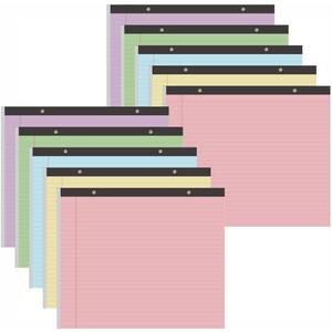 Yaridar (10 Pads 11" x 9.5" Legal Pads College Ruled Notepad, Colored Lined Paper Pads, 50 Sheets/Pad, Colors Pastel Writing Pads for School Office