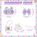 5 Pcs Stylish Set for 17cm Dolls with Fashion Hat, Skirt, Shoes and Sweater Outfit Set, Cute Doll Style Accessories Gift (Elegant,Purple)