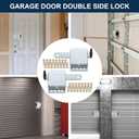 6 Pack Garage Door Side Lock with Self Tapping Screws, Heavy Duty Inside Deadlock Dual Side Lock Part, Galvanized Steel, for Door Security Slide Latch Assembly Replacement, Black PVC Handle Cover