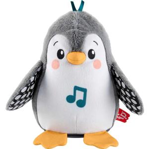 Fisher-Price Baby Tummy Time Toy Flap & Wobble Penguin, Plush with Music & Motion for Sensory Play Newborns Ages 0+ Months