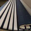 Art3d 1-Pack Acoustic Wood Slat Wall Panel with Roll-Flat Design - 95.3 x 23.8 Inch Sound Absorbing Panels for Living Room Columns Corridor Curved Wall Decor, Oak