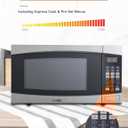 COMMERCIAL CHEF 1.6 Cubic Foot Microwave with 10 Power Levels, Small Microwave with Push Button, 1000 Watt Microwave with Digital Control Panels, Countertop Microwave with Timer, Stainless Steel