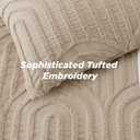 Bedsure Boho Tufted Khaki Comforter Set Queen Size, GentleSoft 3 Pieces Boho Farmhouse-Style Decor Bedding, Arch Bedding for All Seasons, 1 Bed Comforter, 2 Pillow Shams, 90x90 Inches