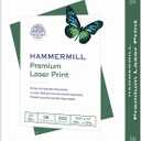 Hammermill Printer Paper, Premium Laser Print 32 lb, 8.5 x 11-98 Bright, Made in The USA, 104646R - 1 Ream (500 Sheets) (White)