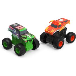 Monster Jam, 2-Pack Official Grave Digger and El Toro Loco Clip & Flip Monster Trucks Monster Jam, 2-Pack Official Grave Digger and El Toro Loco Clip & Flip Monster Trucks