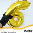 4 x 20 Pcs 16 Inch Number Gold Foil Balloons, 2 Sets of 0-9, Mylar Metallic Balloons Banner Alphabet for Graduation New Year eve Birthday Party Decorations