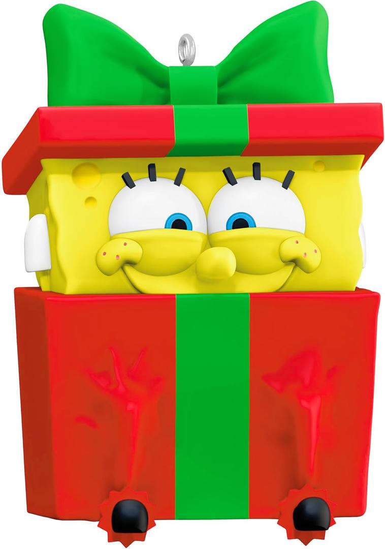 Hallmark Keepsake Christmas Ornament 2025, Nickelodeon Spongebob Squarepants Sponge-Boxed for Christmas, Cartoon Gifts