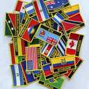 3 x Embroidered Iron on or Sew on Costa Rica Flag Patch for Hat Shirt Bag Jeans Badge Embroidered 2 Piece Patches Oblong Rectangle Shape DIY Accessories (Blue Costa Rica)