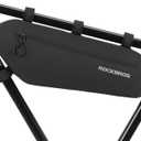 ROCKBROS Bike Frame Bag Waterproof Bike Triangle Bag Bicycle Under Top Tube Bag Corner Pouch Storage Bag Approx. 4 Litres for Cycling Accessories