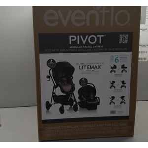 Evenflo Pivot Modular Travel System with LiteMax Infant Car Seat (Casual Gray)