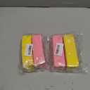 2 x 2PCS Butter Stick Squishy Toys, Soft Slow Rising Squeeze Fidget Toys, Stress Relief Squishies for Office Desk, Party Favors, Birthday Gifts for Kids & Adults (Yellow & Pink), Compact 4OZ