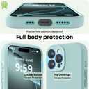 LOVE 3000 Designed for iPhone 16 Pro Case, Premium Silicone with [Soft Anti-Scratch Microfiber Lining] Shockproof Protective Phone Case for Men Women Girls 6.3", Mint