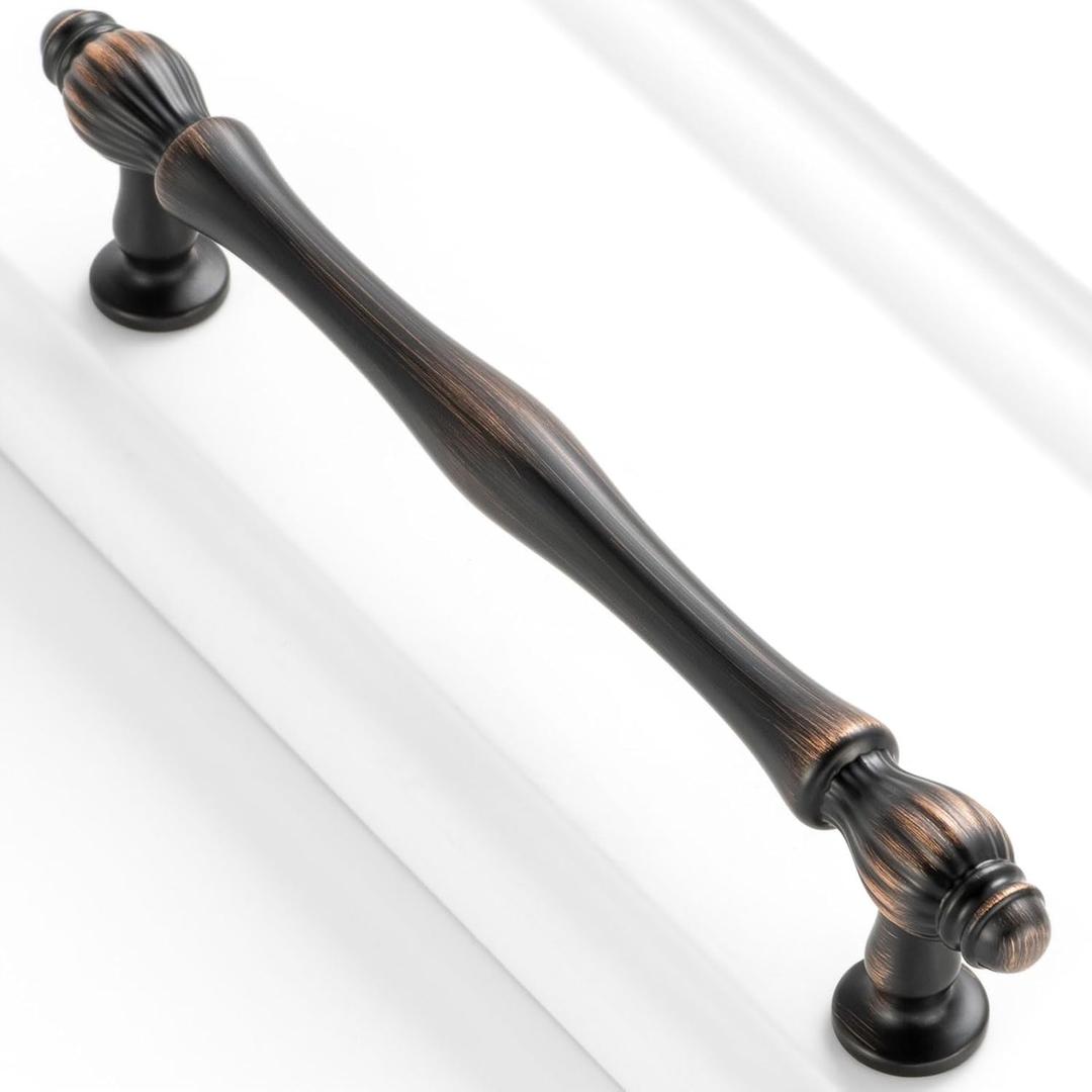 BEROSSA 10 Pack 5 Inch Oil Rubbed Bronze Cabinet Pulls Brushed Bronze Cabinet Handles Bronze Hardware for Kitchen Cabinets 2510 Drawer Dresser Cupboard Bedroom Bathroom