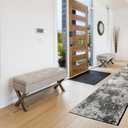 ShadesU Custom Size Abstract Design Non-Slip Hallway Runner Rug Carpet Low-Pile 0,3" Non Slip Backed (Black Color, 31inch Wide x 2ft Length)
