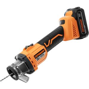 DOVAMAN 20V Max Brushless Drywall Cut-Out Tool, Up to 98% Dust Collection with Dust Shroud, 30,000 RPM, Adjustable Depth, Quick Bit Change, LED, Includes Battery, Fast Charger & Construction Bag
