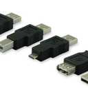 GE Universal USB 2.0 Adapter Kit, 6ft. A Male to A Female Extension Cable, 4 Adapters Included: A Male to B Male, 4 Pin, 5 Pin, A Male to Micro USB, 33758