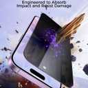 UNBREAKcable Privacy Screen Protector for iPhone 17, Auto Dust-Elimination Kit, 28 Anti-Spy Shatterproof Tempered Glass, Bubble-Free Easy Install, 9H Full Coverage Film - 2 Pack