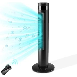 Antarctic Star Tower Fan Portable Electric Oscillating Fan Quiet Cooling Remote Control Standing Bladeless Floor Fans 3 Speeds Wind Modes Timer Bedroom Office (36 inch, Black) | Quiet Cooling Remote Control Standing Bladeless 3 Speeds Wind Modes Timer for Bedroom Office