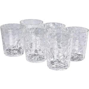 BPA-Free Plastic Tumblers 6 Pack (6x16oz) | Reusable Dishwasher Safe | Stackable Shatterproof Cups | Plastic Drinkware & Drinking Tumblers for Restaurant, Home, Party