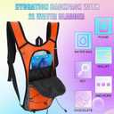 Chunful 6 Pack Running Hydration Backpack Lightweight Water Backpack Essential for Festivals Rave Hydration Pack with 2L Hiking Water Bladder for Adult Running Cycling Climbing Hiking(Bright Style)