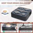 Couch Cup Holder Pillow - Sofa Cup Holder | Couch Caddy, Couch Drinks Remotes Holder for Cups, Headphones, Snacks and Phones | Use it on Car, Pack, Beach, RV, and More(Grey)
