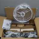 Dimmable Floor Lamp - 3 Lights Arc Floor Lamps for Living Room, 1000LM Modern Tall Standing Lamp With Beige Shades & Heavy Base, Mid Century Tree Floor Lamp for Bedroom Office, 3 LED Bulbs Included (Matte Black-Beige Linen Shades)