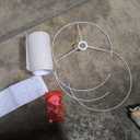 OUTON Beige Drum Lamp Shades for Floor Lamps, 13" Top x 13" Bottom x 10" High, Easy to Assemble, Replacement Linen Lampshades for Table Lamps & Bedside Lamps (1.65" Spider)