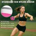 1 kg Sports Training Discus 2 Pcs for Girls Boys School Track and Field, 1kg Nylon Discus with Steel Rim and Center, Men Women Discuses Outdoor Practice Throwing