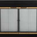 Pleasant Hearth AR-1022 Arrington Fireplace Glass Door, Black, Large