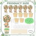 6 Set Sage Green Baby Shower Table Centerpieces Decortion Hot Air Balloon Cute Babys Bear with Bamboo Basket Lafite Garss Welcome Oh Baby We Can Bearly Wait Boy Or Girl Gender Reveal Party Favor